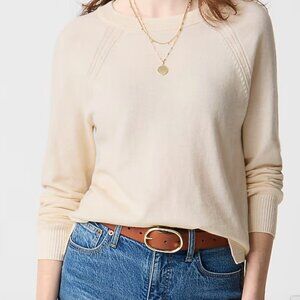 NEW NWT J. Crew Factory Wool-blend boyfriend sweater Color: Dusty Ivory